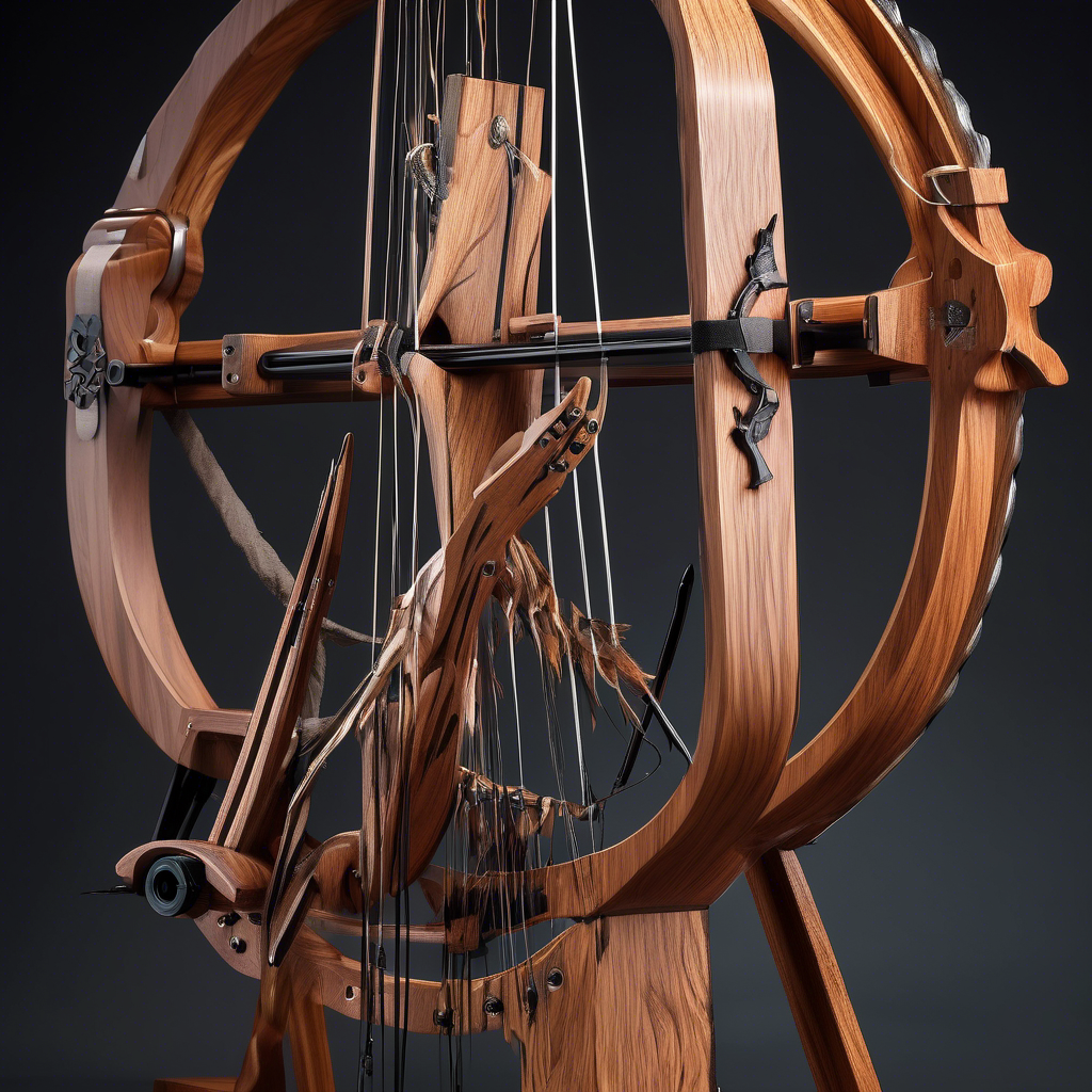 Handmade spinning wheel replica made of wood, showcasing craftsmanship.